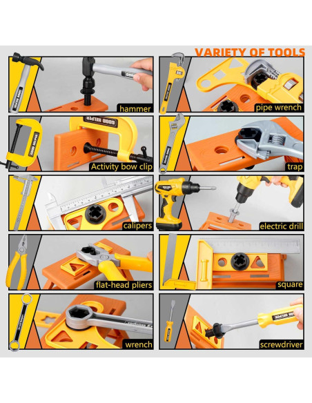 Juego de herramientas para niños 48 piezas Zealous con taladro