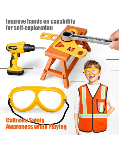 Juego de herramientas para niños 48 piezas Zealous con taladro