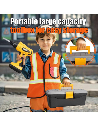 Juego de herramientas para niños 48 piezas Zealous con taladro