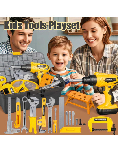 Juego de herramientas para niños 48 piezas Zealous con taladro