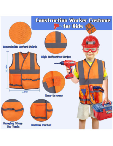 Juego de Herramientas para Niños MAGIC4U 49 Piezas