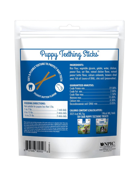 Palitos de Dentición N-Bone para Cachorros Sabor Mantequilla