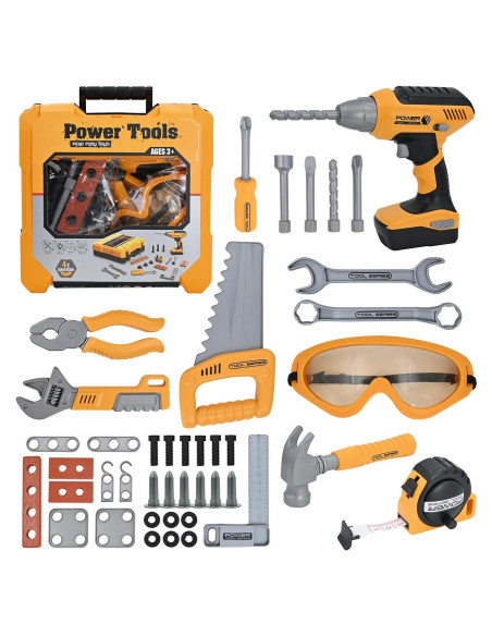 Juego de herramientas para niños HYRENEE con taladro 12.7cm
