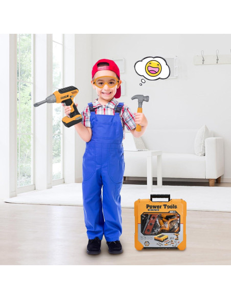 Juego de herramientas para niños HYRENEE con taladro 12.7cm
