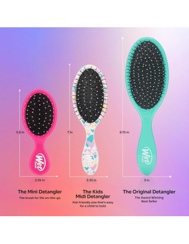 Cepillo Desenredante Wet Brush Kids Arcoíris 1 Cuenta 25cm