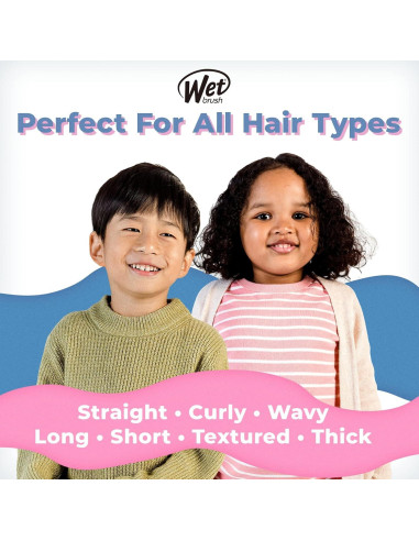 Cepillo Desenredante Wet Brush Kids Arcoíris 1 Cuenta 25cm