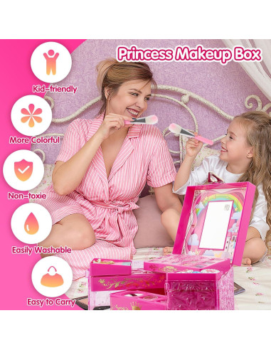 Juego de Maquillaje Lavable PLOOHT para Niñas 5 a 8 Años