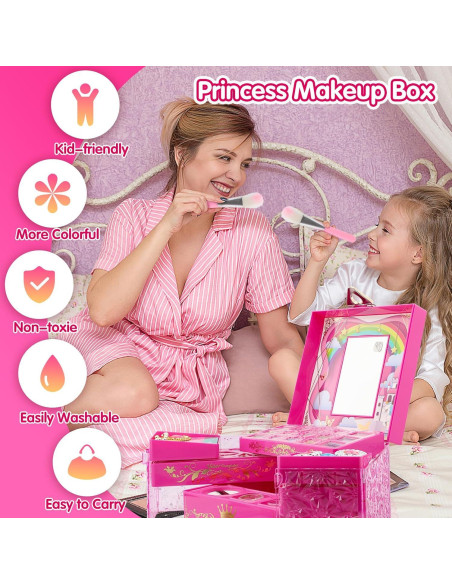 Juego de Maquillaje Lavable PLOOHT para Niñas 5 a 8 Años