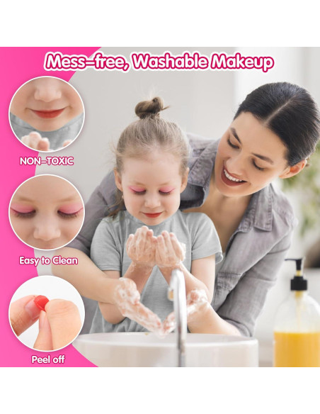 Juego de Maquillaje Lavable PLOOHT para Niñas 5 a 8 Años