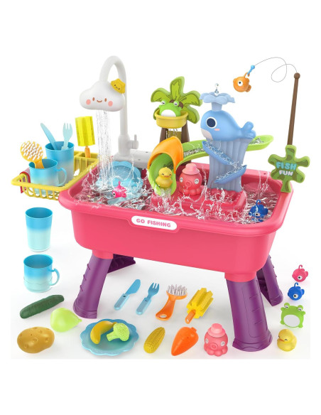 Mesa de Agua Eléctrica 4 en 1 Flybakiz para Niños