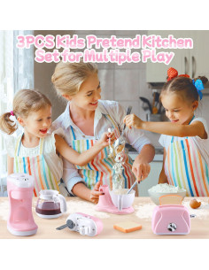 Set de Juguetes de Cocina PLAY con Cafetera, Batidora y Tostadora 2