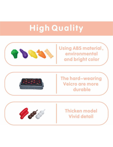 Juego de Cocina de Juguete Winbar 61 Piezas Rosa