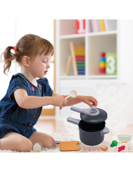 Juego de Cocina de Juguete Winbar 61 Piezas Rosa