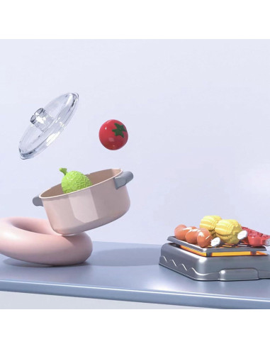 Juego de Cocina de Juguete Winbar 61 Piezas Rosa