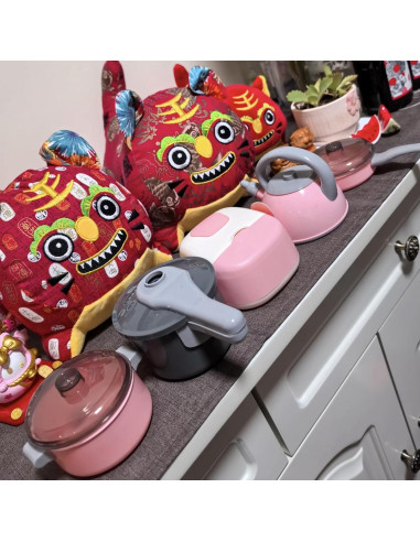 Juego de Cocina de Juguete Winbar 61 Piezas Rosa