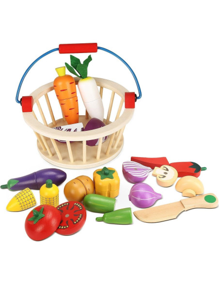 Conjunto de Juguetes de Frutas y Verduras Victostar 12 Piezas