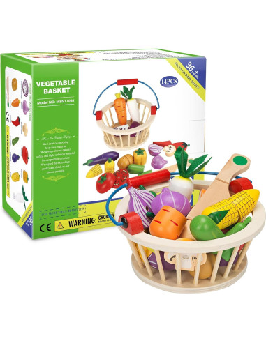 Conjunto de Juguetes de Frutas y Verduras Victostar 12 Piezas