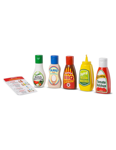 Set de Comida de Juego Melissa & Doug 5 Piezas Condimentos