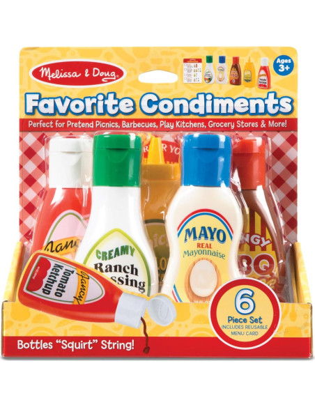 Set de Comida de Juego Melissa & Doug 5 Piezas Condimentos