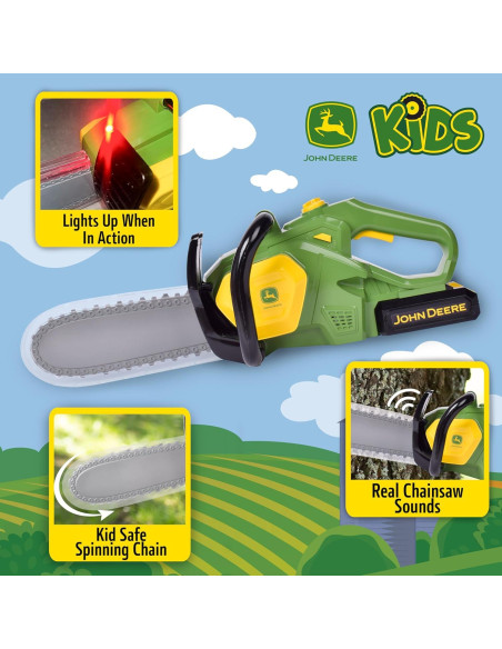 Juguete motosierra John Deere con luces y sonidos 42,9 cm