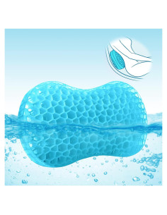 Almohada Lumbar de Gel Sunlit Aqua para Baño 38.1x21.8cm