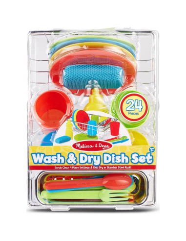 Juego de Lavado de Platos Melissa & Doug 24 Piezas