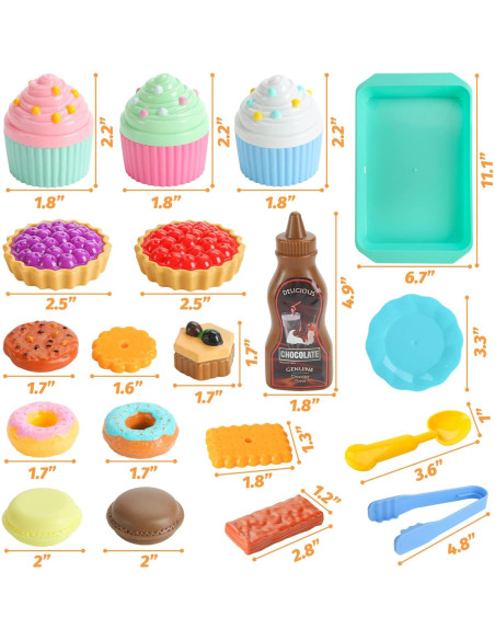 Juego de Juguetes de Postres LOVESTOWN - 29 Piezas