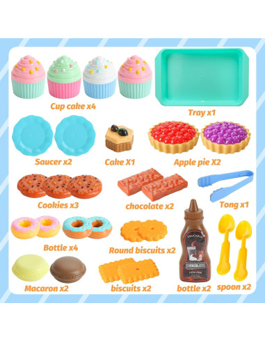 Juego de Juguetes de Postres LOVESTOWN - 29 Piezas