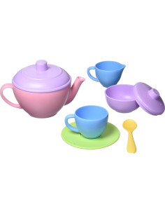 Juego de té Green Toys Rosa 17 piezas ecológico para niños 2