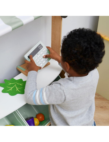 Puesto de Mercado de Madera Teamson Kids con Caja Registradora