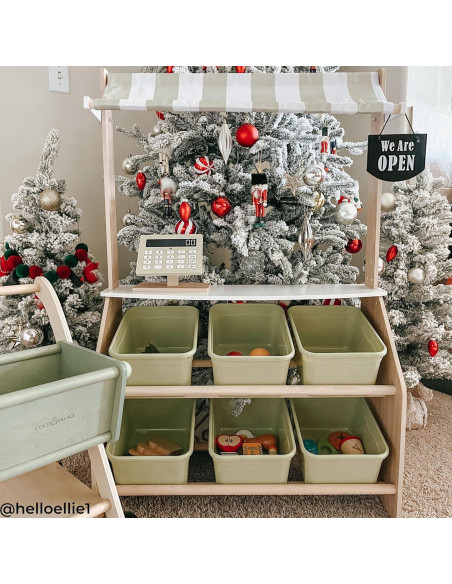 Puesto de Mercado de Madera Teamson Kids con Caja Registradora