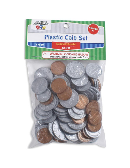 Conjunto de Monedas de Aprendizaje 94 Piezas - Juego Realista