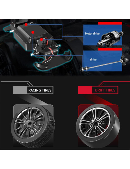 Coche RC GoolRC 1:16 4WD 40km/h Drift y Carreras Negro
