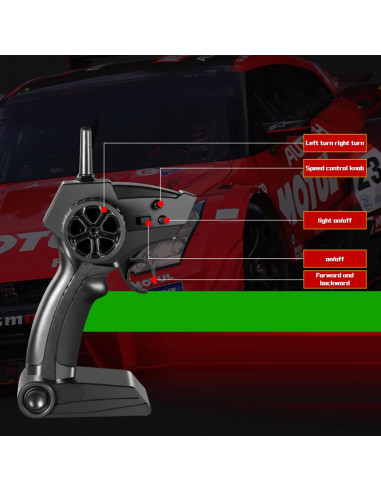 Coche RC GoolRC 1:16 4WD 40km/h Drift y Carreras Negro