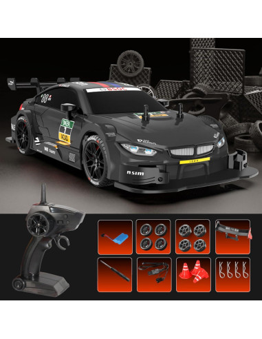 Coche RC GoolRC 1:16 4WD 40km/h Drift y Carreras Negro