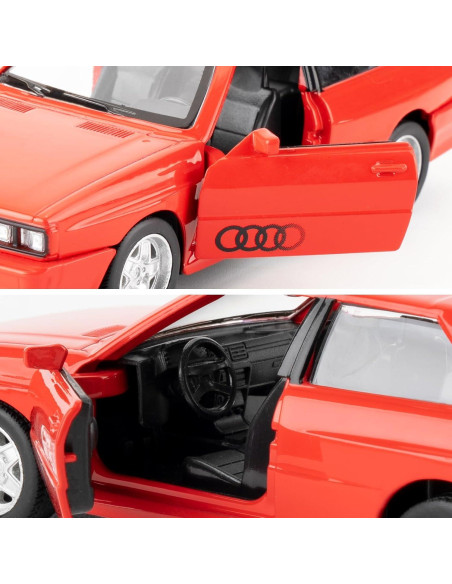 Audi Quattro 1980 1:36 Coche de Metal Rojo Juguete Colección