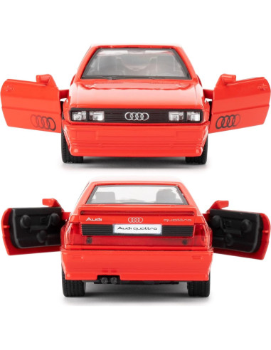 Audi Quattro 1980 1:36 Coche de Metal Rojo Juguete Colección