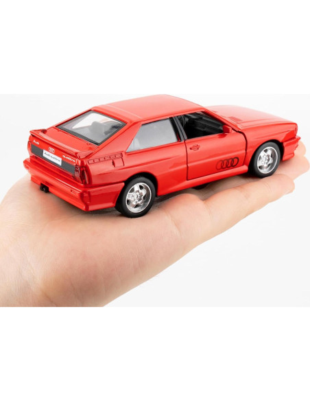Audi Quattro 1980 1:36 Coche de Metal Rojo Juguete Colección