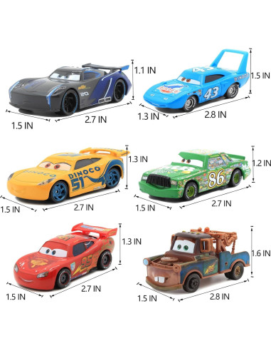 Conjunto de Coches de Juguete IYZEVK 6 Piezas 1:55