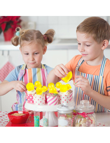 30 Sombreros de Construcción Plástico Amarillo 4,19 cm