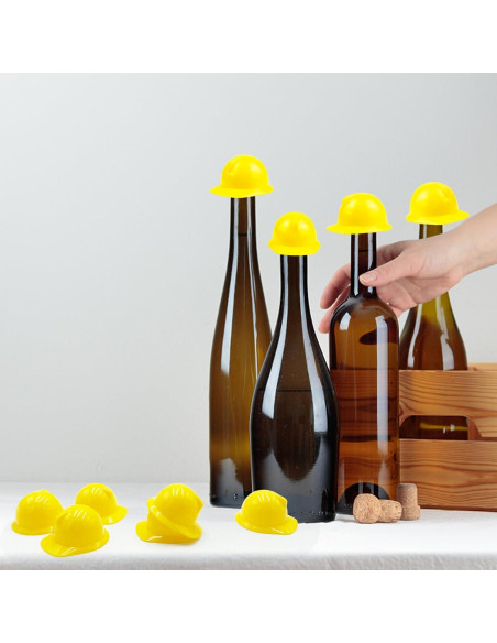 30 Sombreros de Construcción Plástico Amarillo 4,19 cm