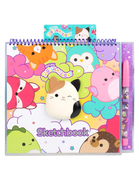Sketchbook Original Squishmallows con Stickers y Juguete