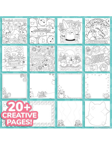 Sketchbook Original Squishmallows con Stickers y Juguete