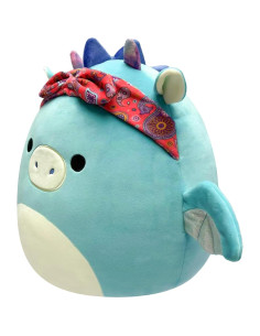Squishmallows Tatiana Dragón Verde Teal 35,56 cm Oficial 2