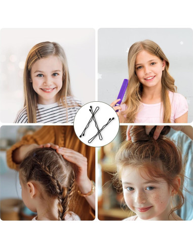 Mini Horquillas Negras DySaLis 150 Piezas 3.5 cm para Cabello