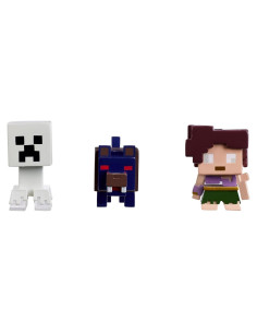 Figura de acción Minecraft Mattel - Paquete de 3 mini figuras