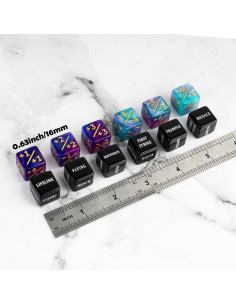 48 Piezas Contadores Dados MTG LAMJAM Acrílico con Bolsa 2