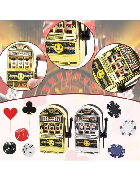 Juego de 24 Piezas Decoración Pasteles Casino Atiloy
