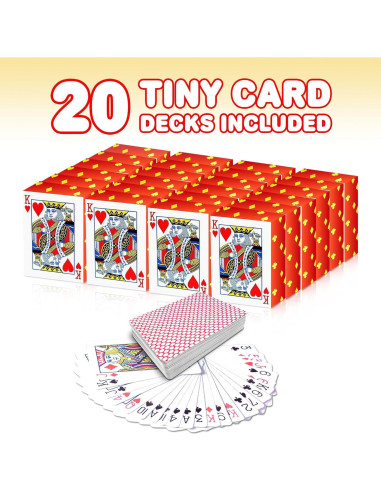 Gamie Mini Cartas de Juego - 20 Barajas de Póker 3.81 cm