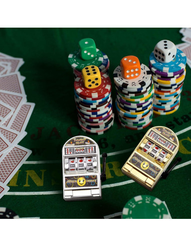 Deekin Mini Máquina Traga Monedas 12 Pcs Juguete Dorado Plateado